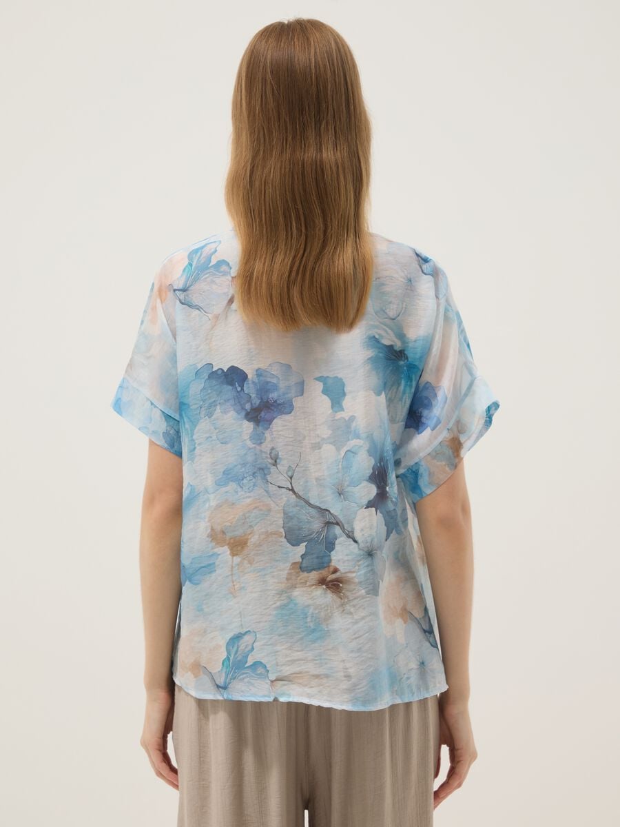 Camicia azzurra in misto lyocell con stampa floreale_3