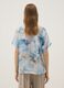 Light blue lyocell-blend shirt with floral print_3