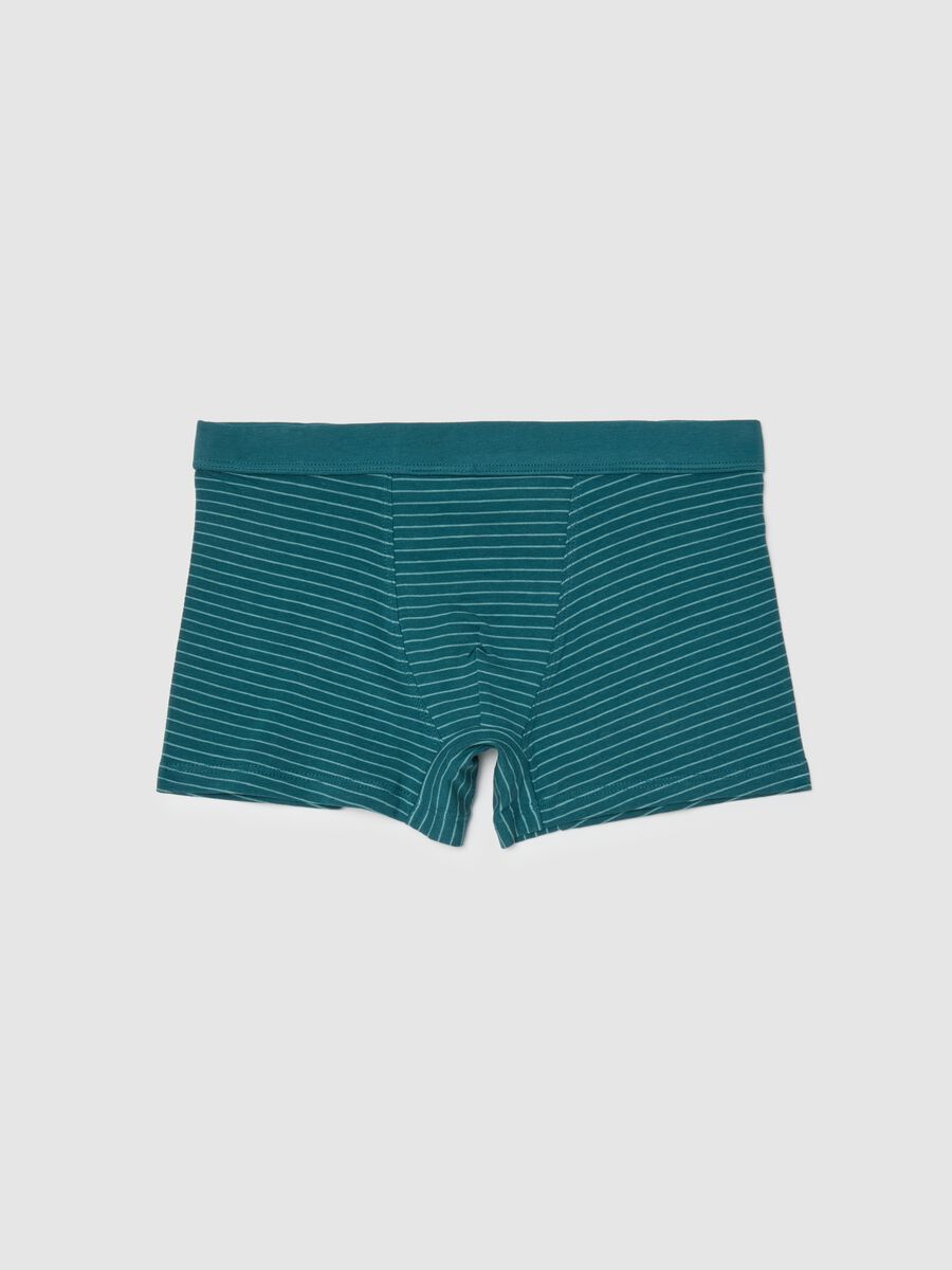 Boys' green stretch cotton boxer shorts_0