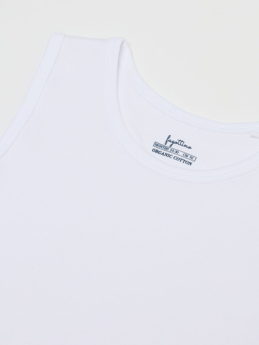 Tripack canottiere bianche da neonato in puro cotone_2