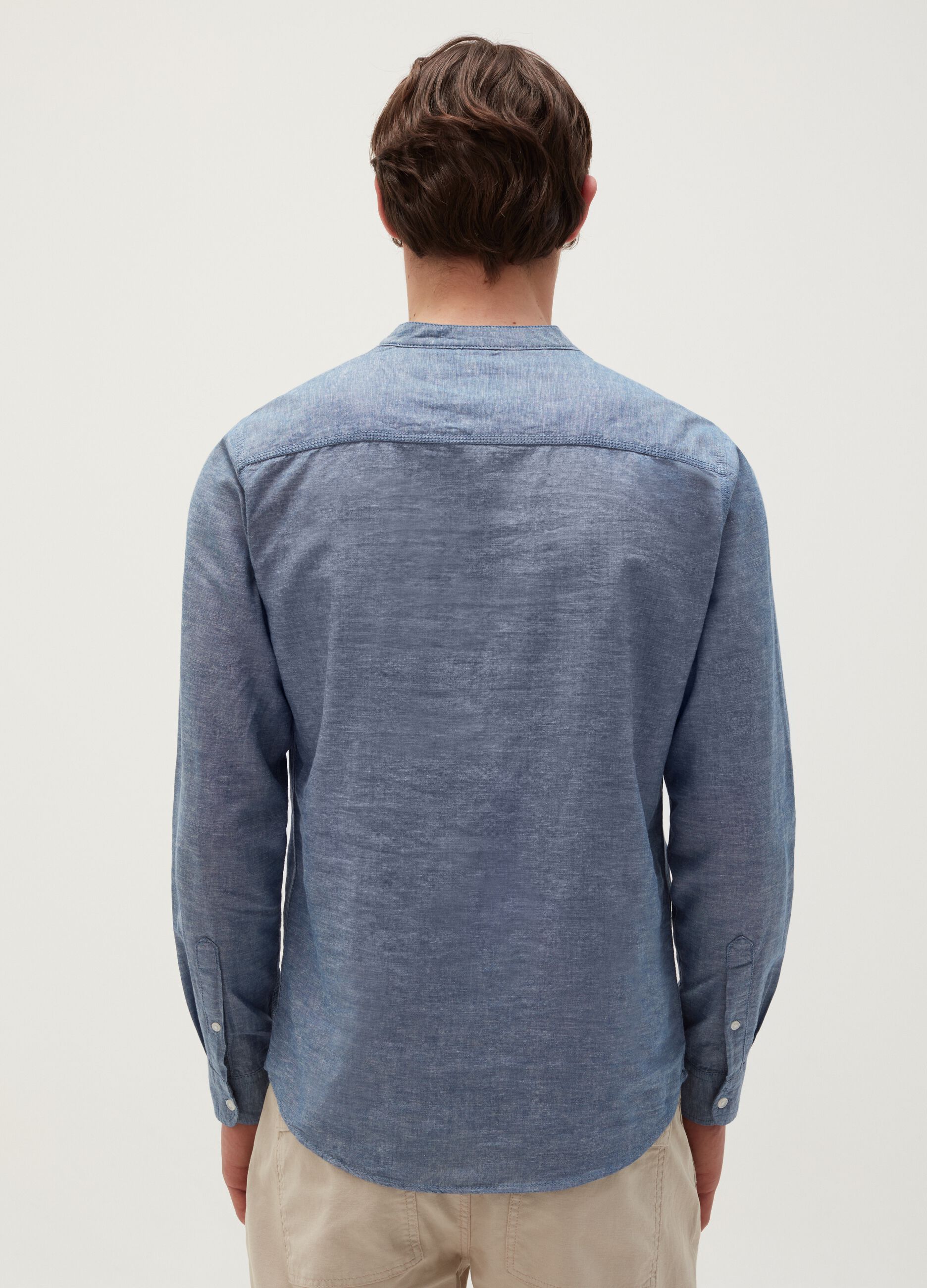 Camicia in cotone e lino coreana_2