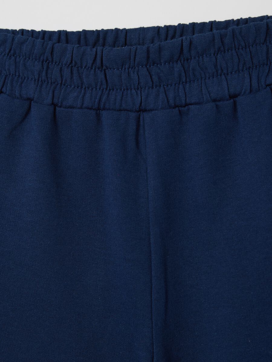 Blue Pure Cotton Shorts for Girls OVS Kids_3