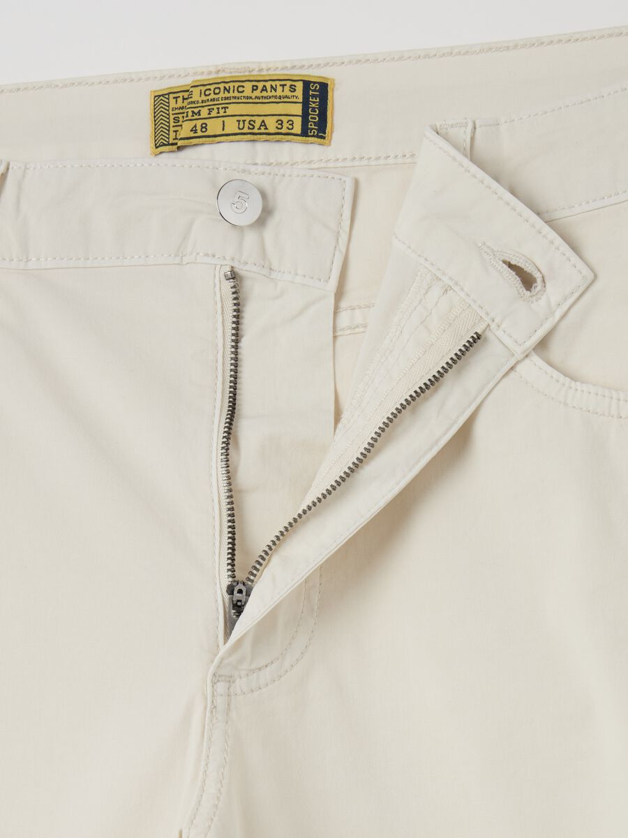 Slim-fit trousers in cotton poplin_5