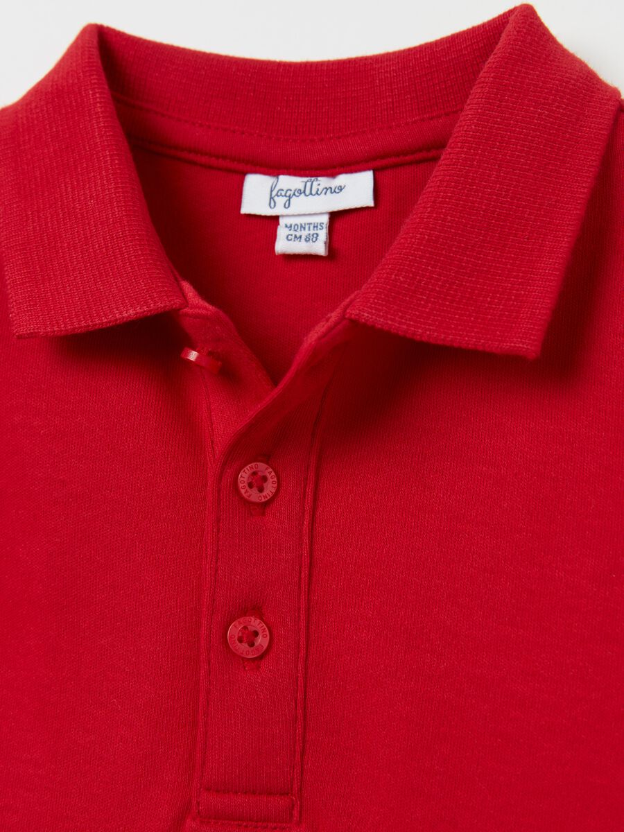 Long-sleeved cotton polo shirt_3