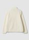 White crew-neck sweatshirt with zip_2