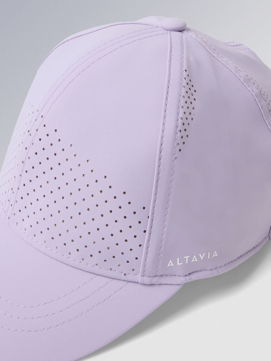 Cappellino sportivo viola in tessuto elasticizzato con visiera ALTAVIA COURT_1