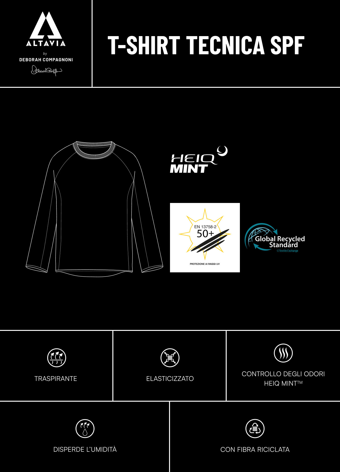 SPF ALTAVIA Technical T-shirt WITH DEBORAH COMPAGNONI