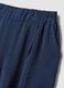 Blue viscose-blend trousers with elasticated cuffs, regular fit_1