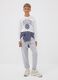 Grey organic cotton jogger trousers, regular fit, for boys_1