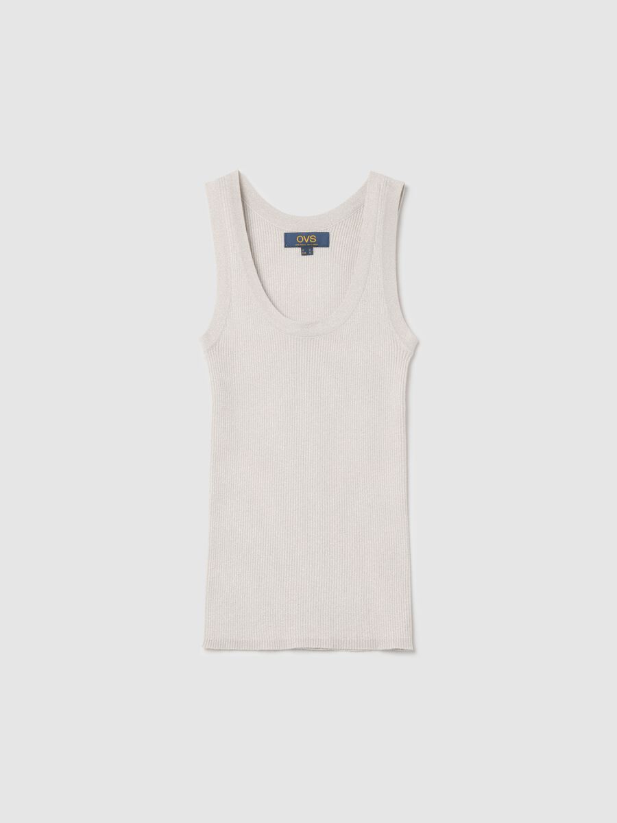 Ribbed lurex tank top_4