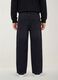 Black wide-leg cotton and viscose blend jeans for boys_3