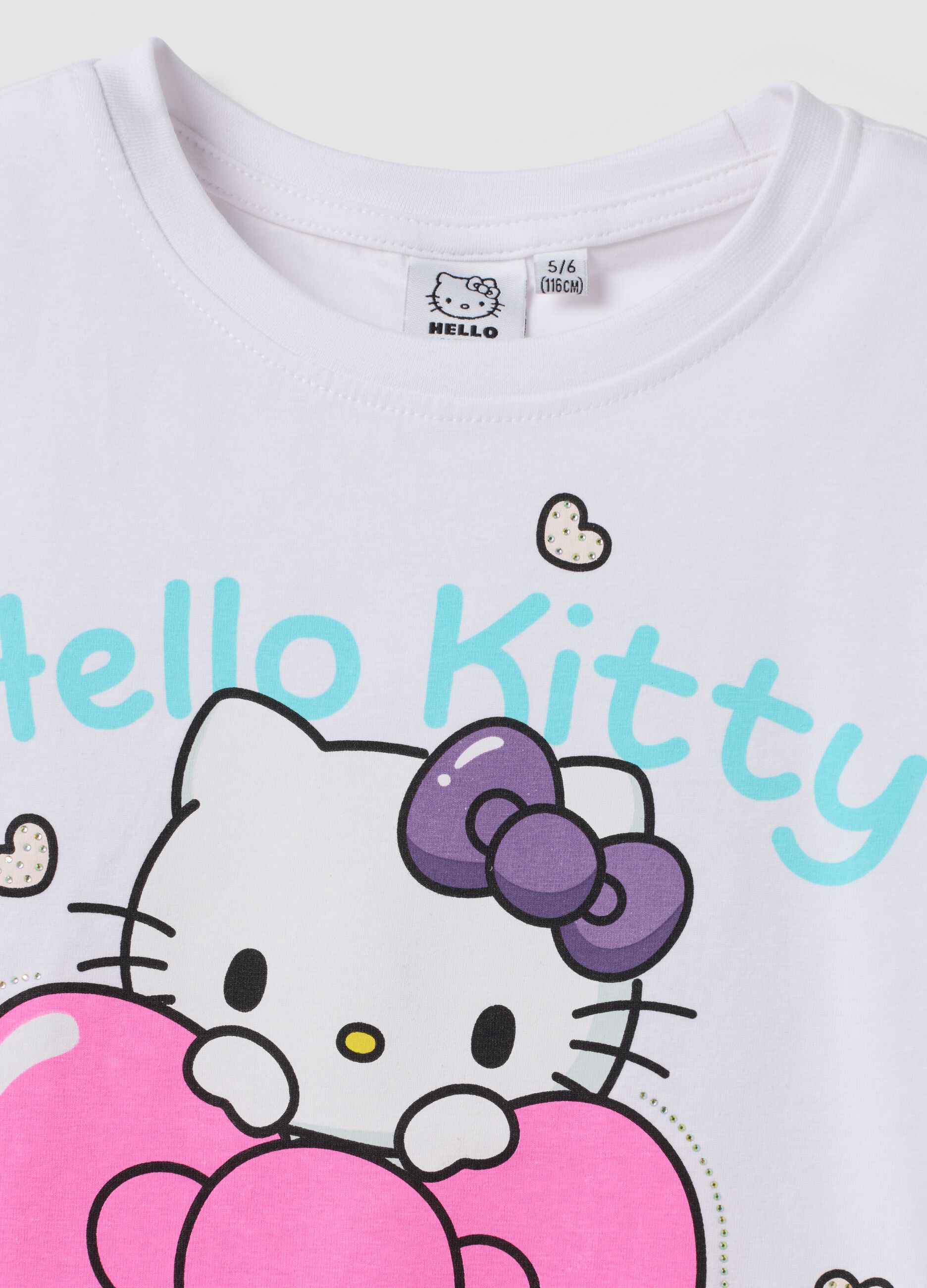 White short-sleeve stretch cotton T-shirt