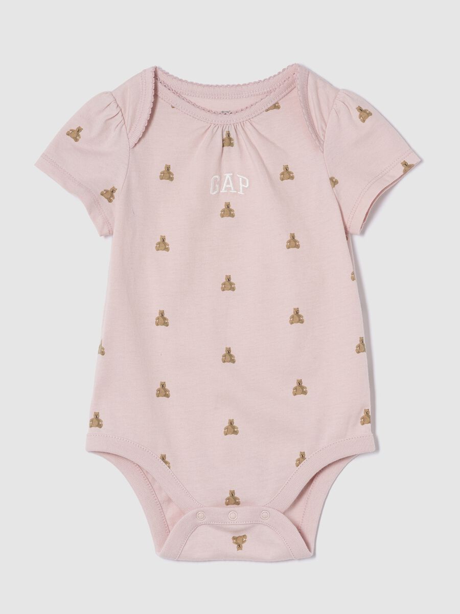 Pink Bodysuit for Newborns in Pure Cotton by GAP Kids_0