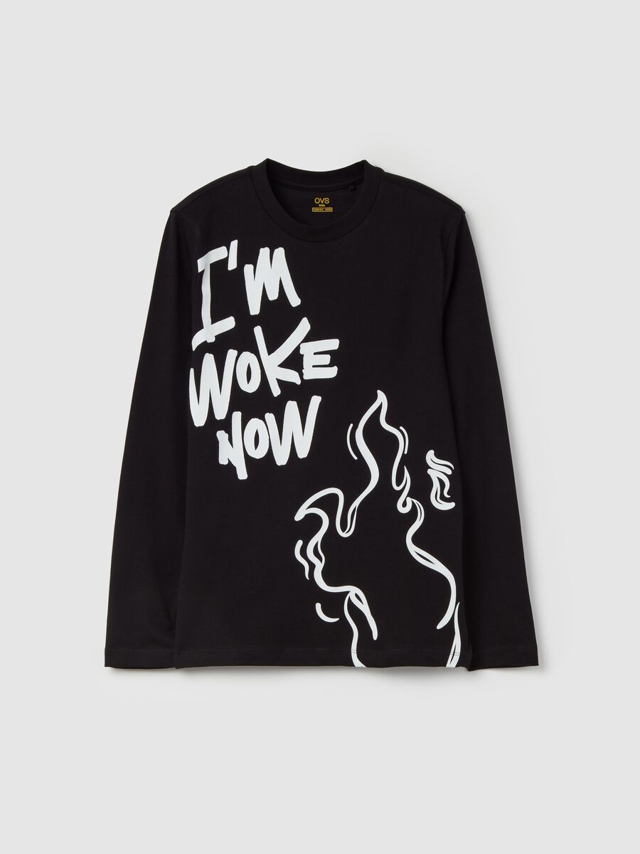 T-shirt a maniche lunghe con stampa_3