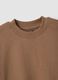 Brown sweatshirt in organic cotton and viscose blend with ribbed neckline_5