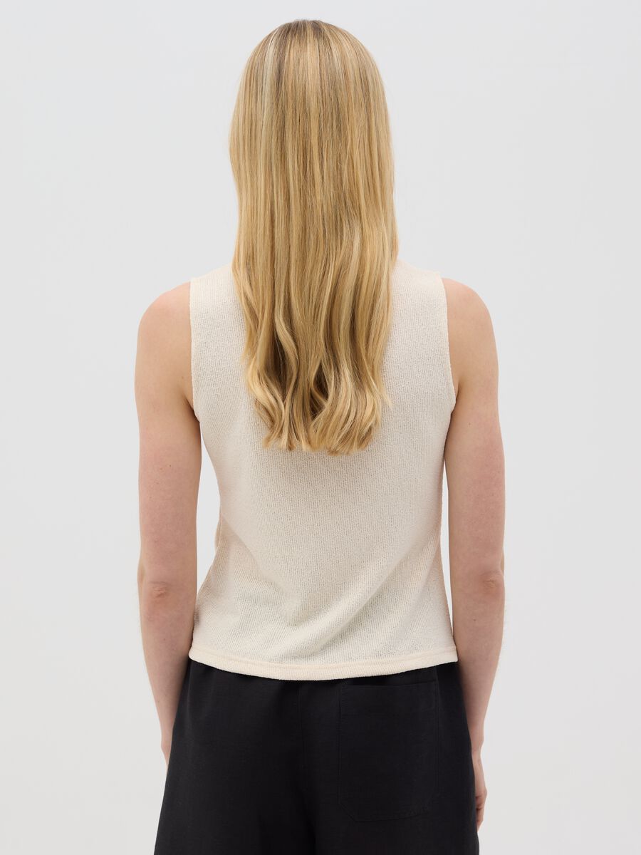 White Stretch Knit Vest Top from Ovs_2