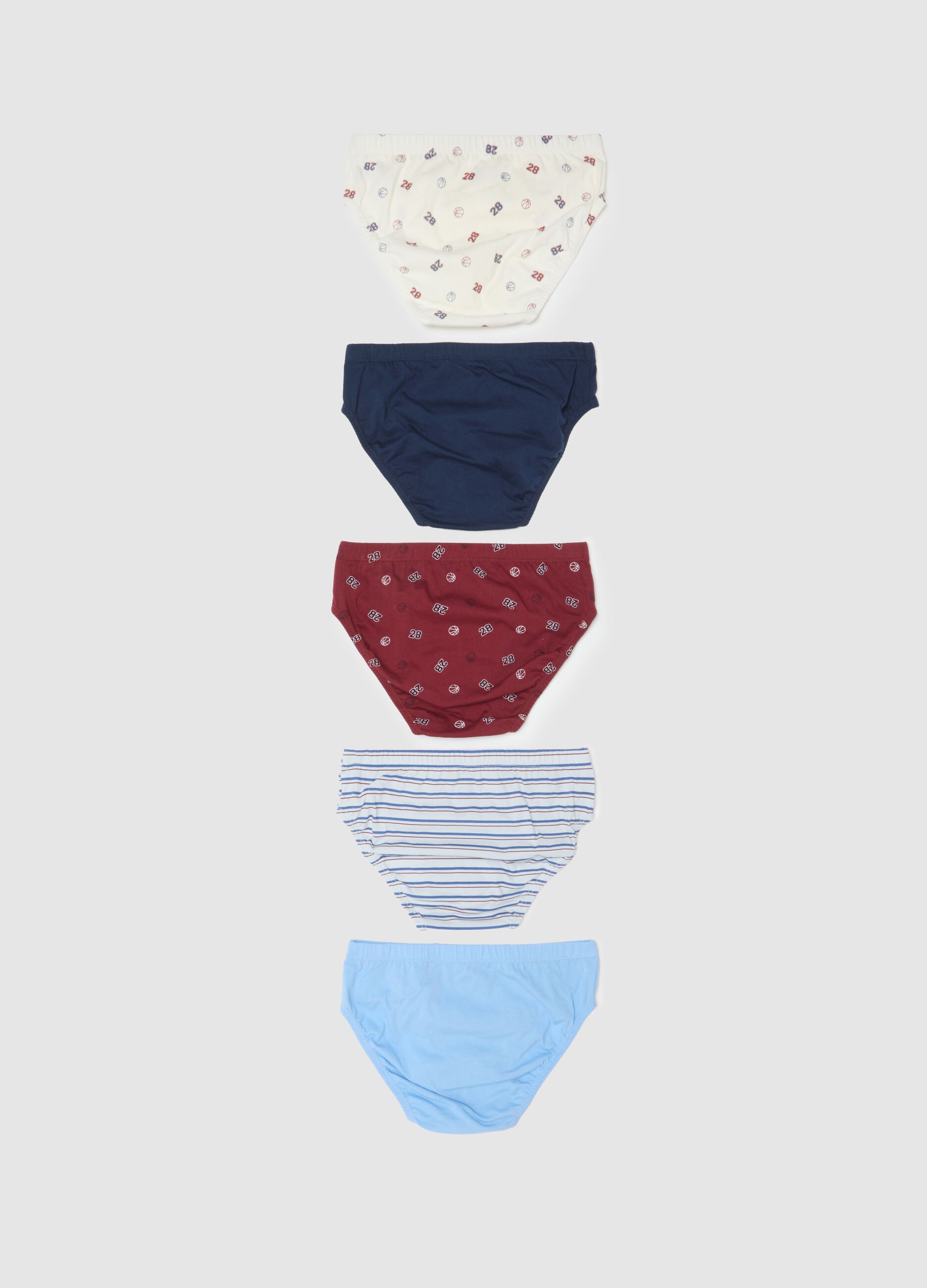 Multipack of Boys' Grey Cotton Briefs - Regular Fit
