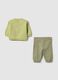 Green pure cotton baby sweatshirt and trousers set, regular fit_1