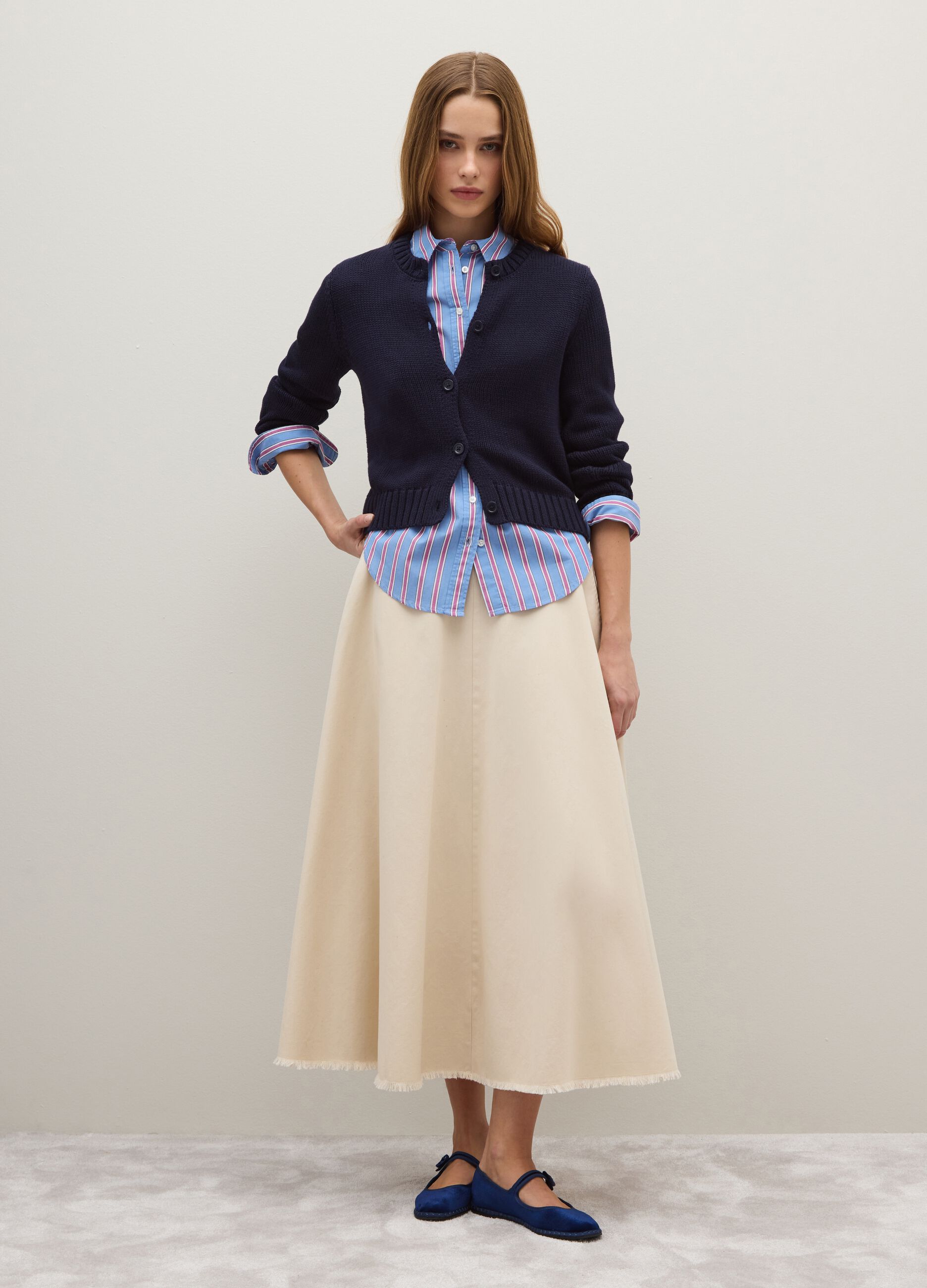 Blue Ballet Flats
