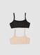 2-pack of multicoloured stretch organic cotton bralettes for girls_1