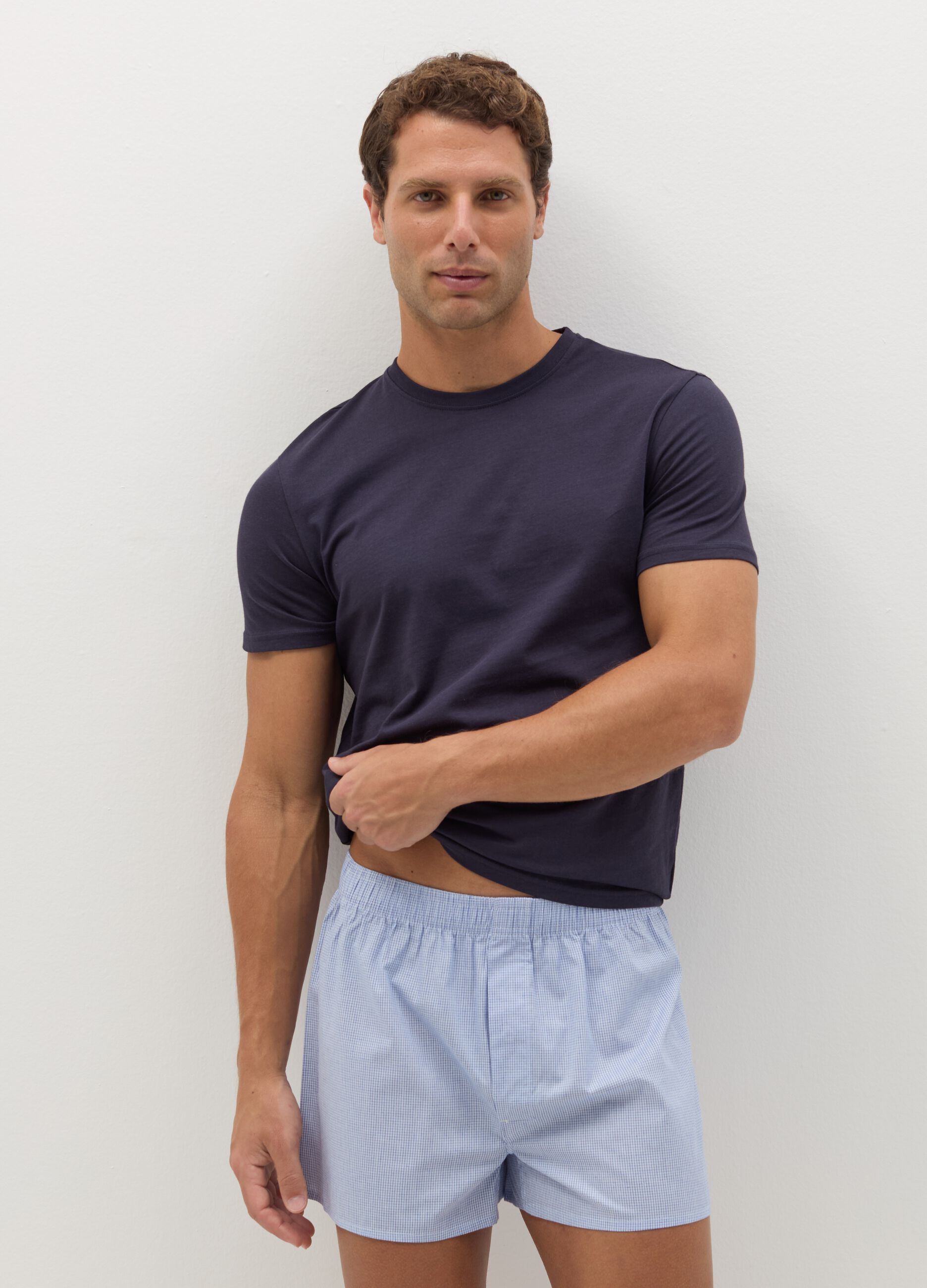 Two-pack boxer shorts in cotton canvas