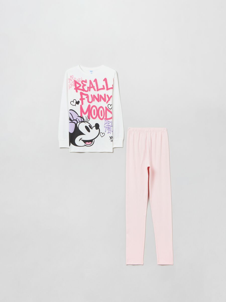 Pigiama in cotone con stampa Minnie_0