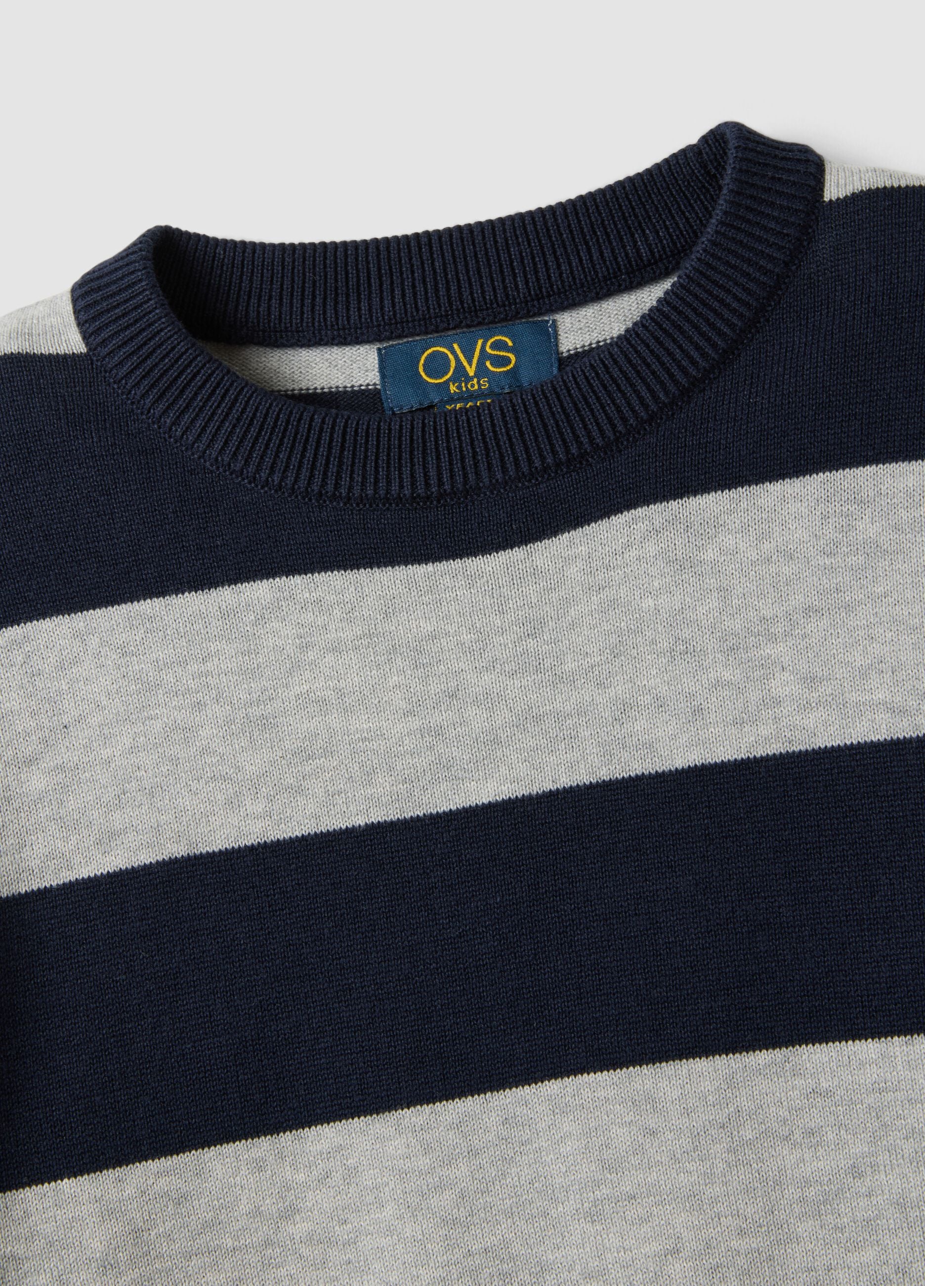 Maglia multicolor in puro cotone a righe over fit per bambino