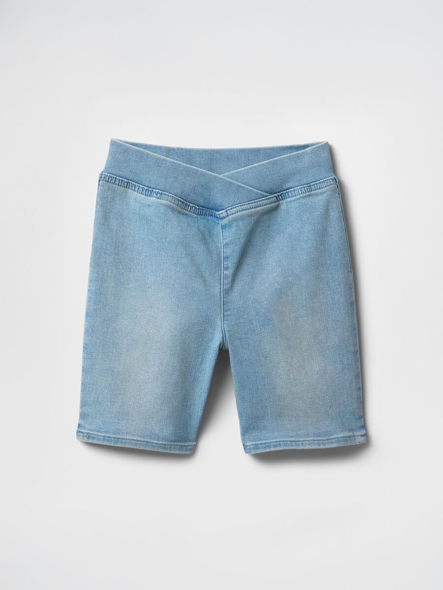 Blue denim shorts for girls_3