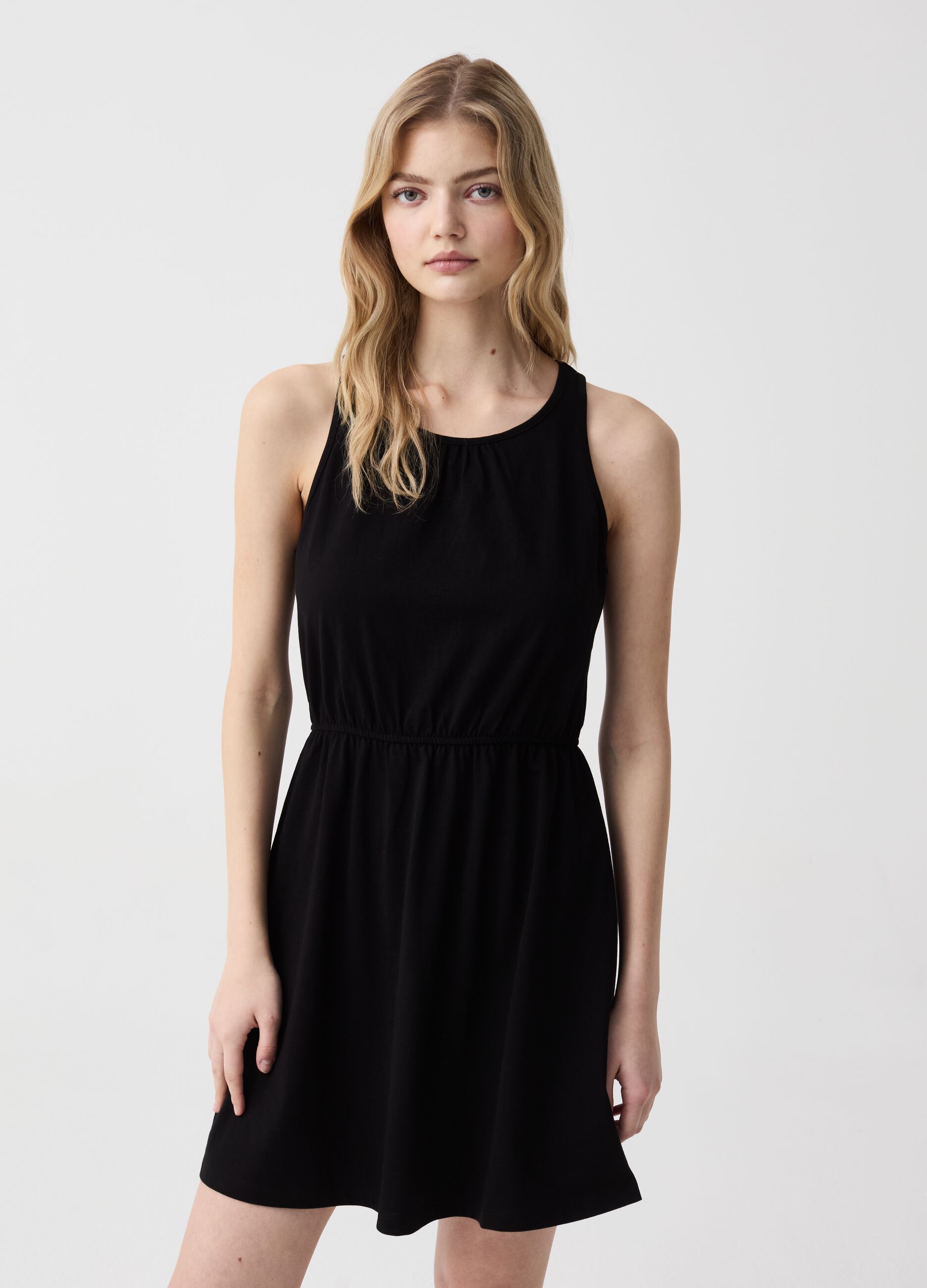 Sleeveless cotton dress