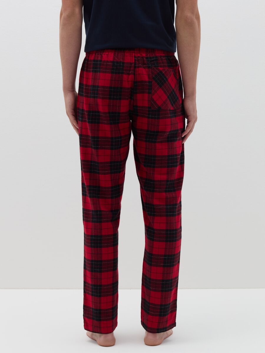 Pyjama trousers in flannel with tartan pattern_2