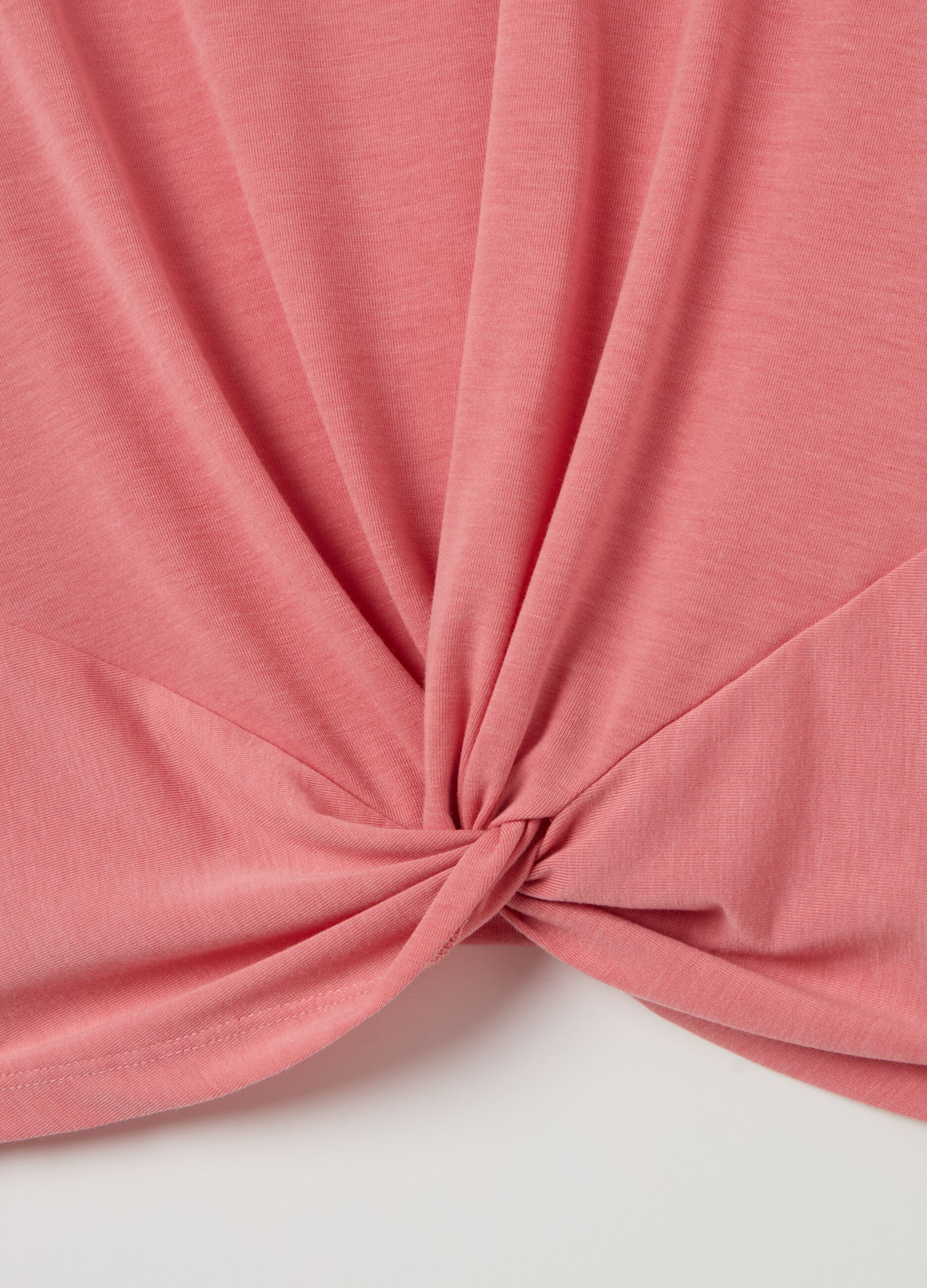 ALTAVIA STUDIO technical fabric T-shirt with knot