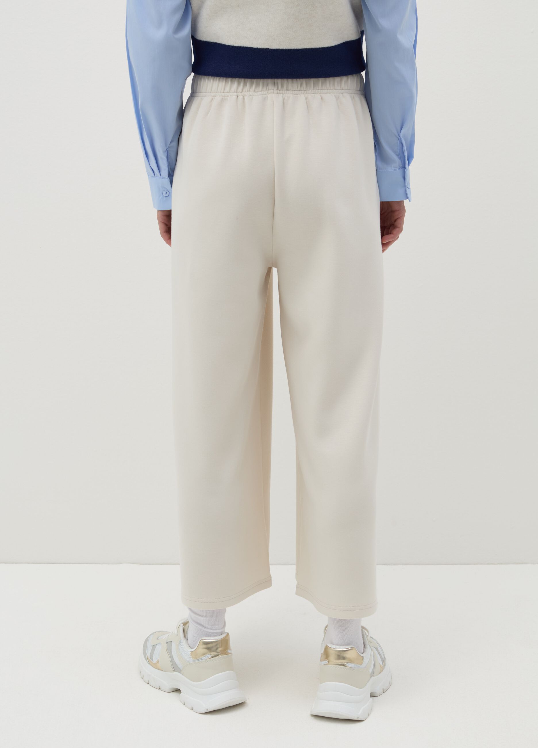 Crop wide-leg joggers