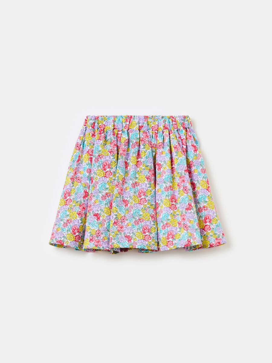 Short skirt with flowers print_0