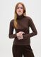 Brown turtleneck sweater regular fit_0
