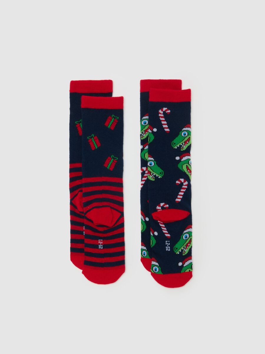 Two-pack socks in organic cotton with Christmas design_1