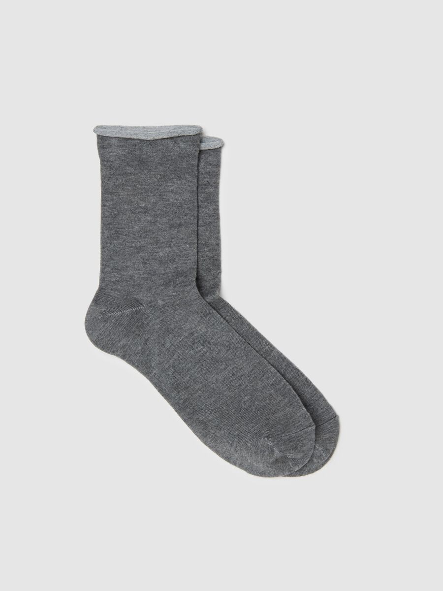 Short Grey Stretch Socks_0