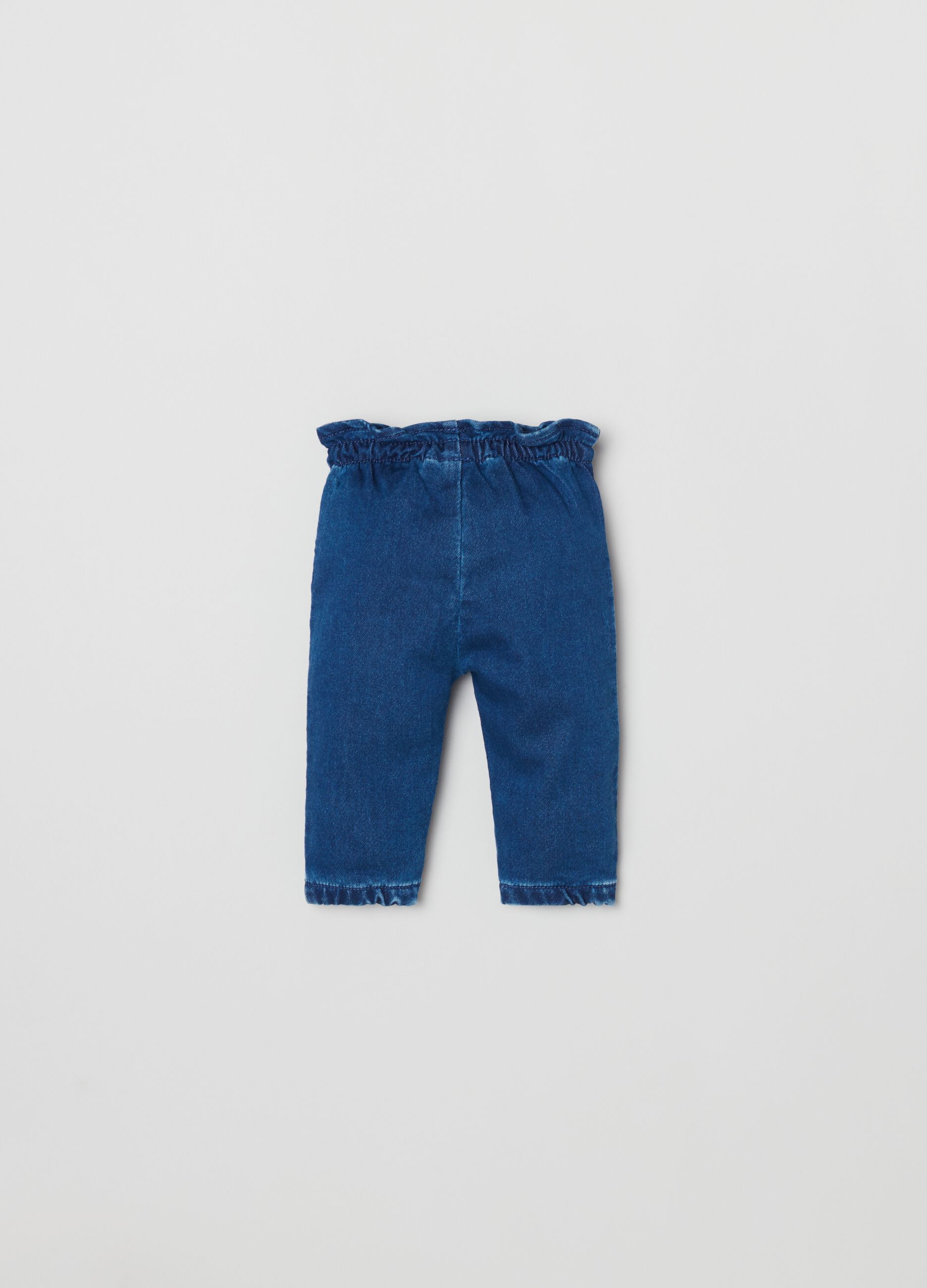 Jeans con profili elasticati e fiocchetto_1