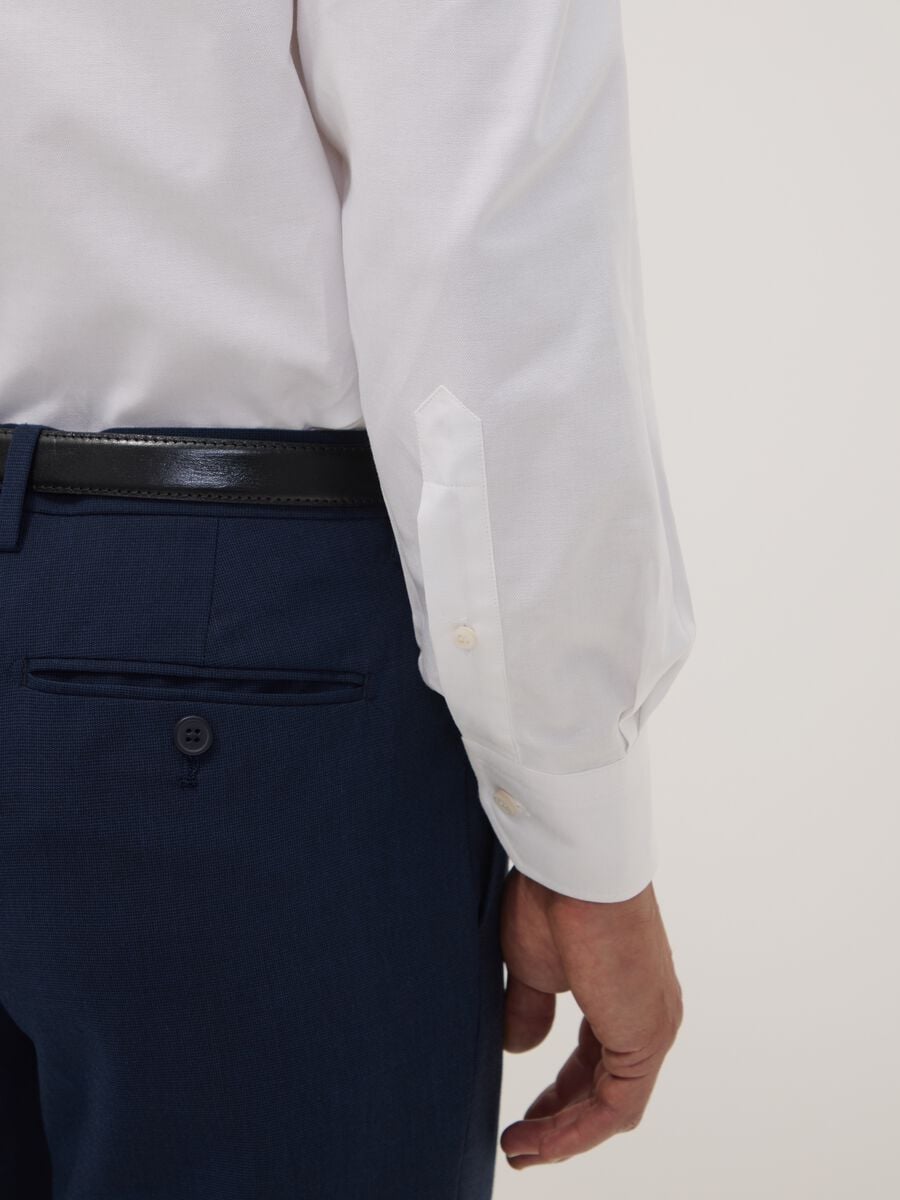 Camicia bianca in puro cotone oxford slim fit_2