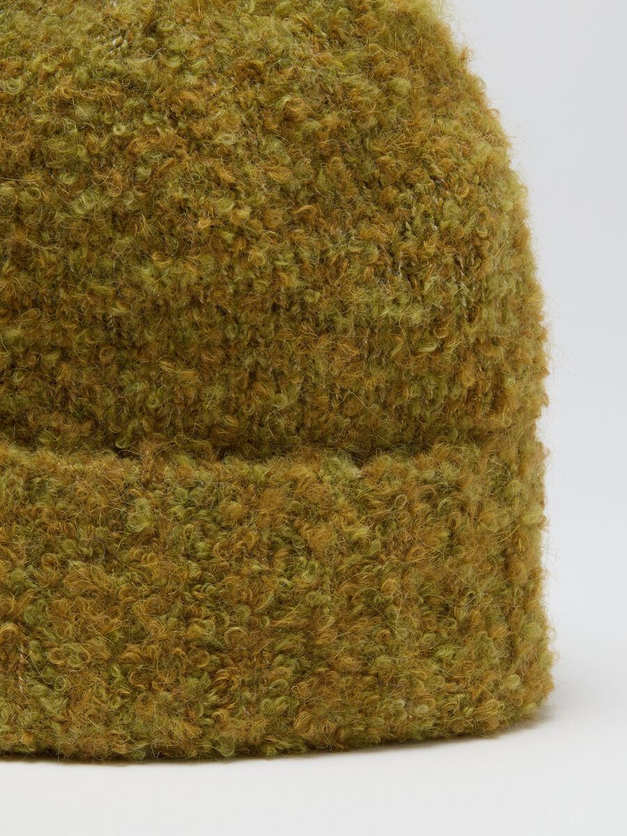 Beige stretch jersey knit hat_2