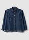 Regular fit blouse in pure blue denim cotton_4