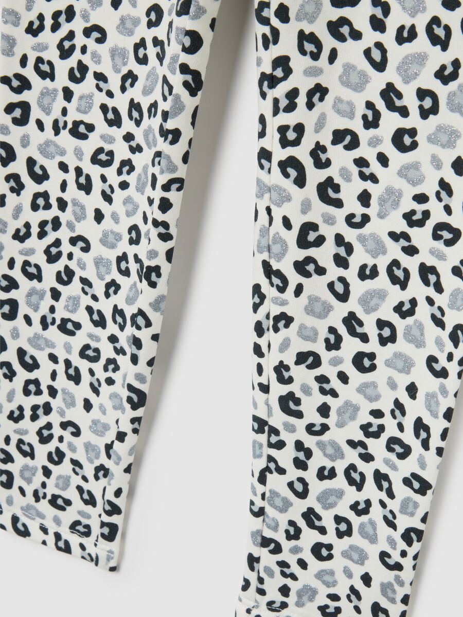 Multicolour cotton skinny leggings for girls_2