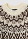 Beige pullover with multicolour jacquard patterns regular fit_6