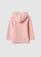 Cardigan in puro cotone rosa regular fit con cappuccio per neonata_1