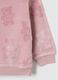 Girls' pink sweatshirt regular fit with round neckline_2
