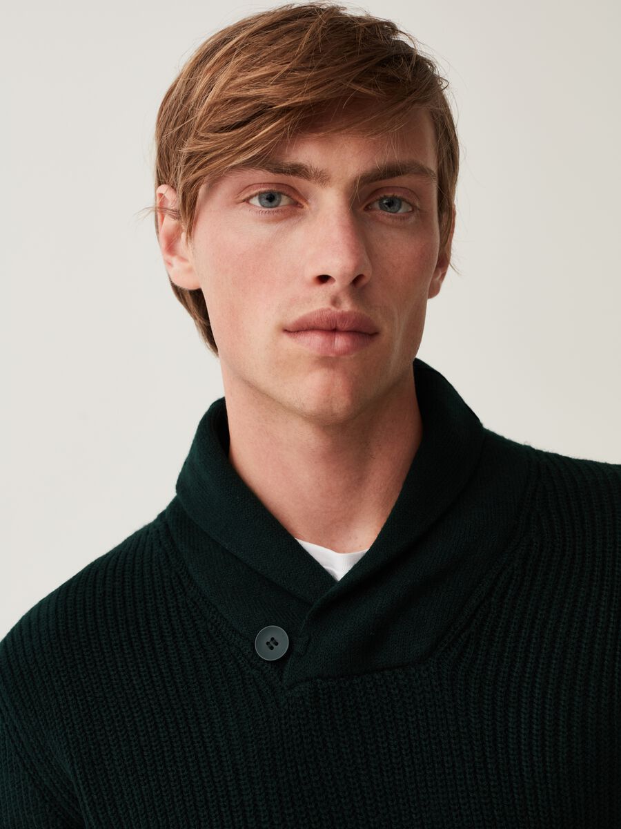 Pullover con collo a scialle_1