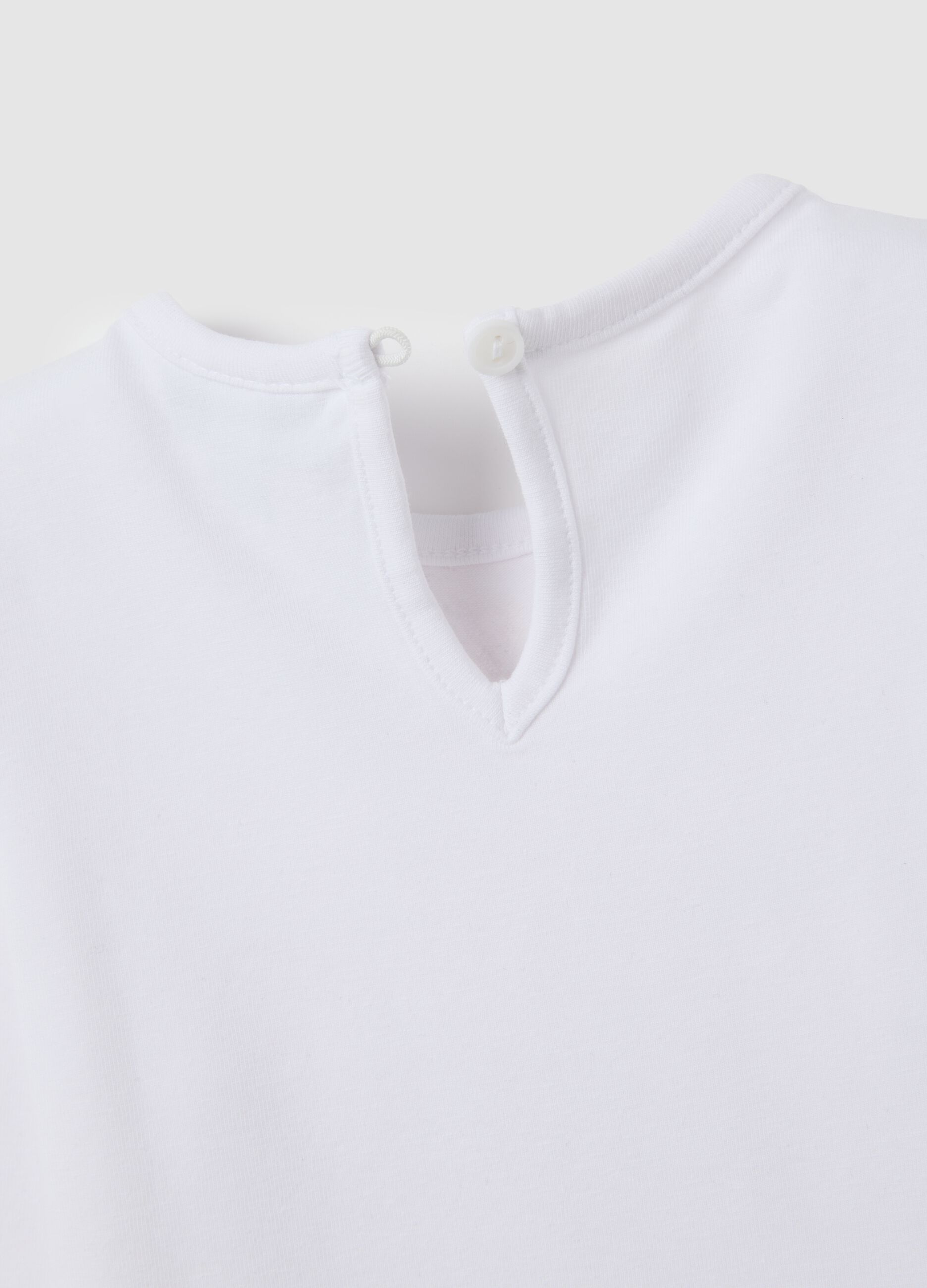 White long sleeve girl's t-shirt with print