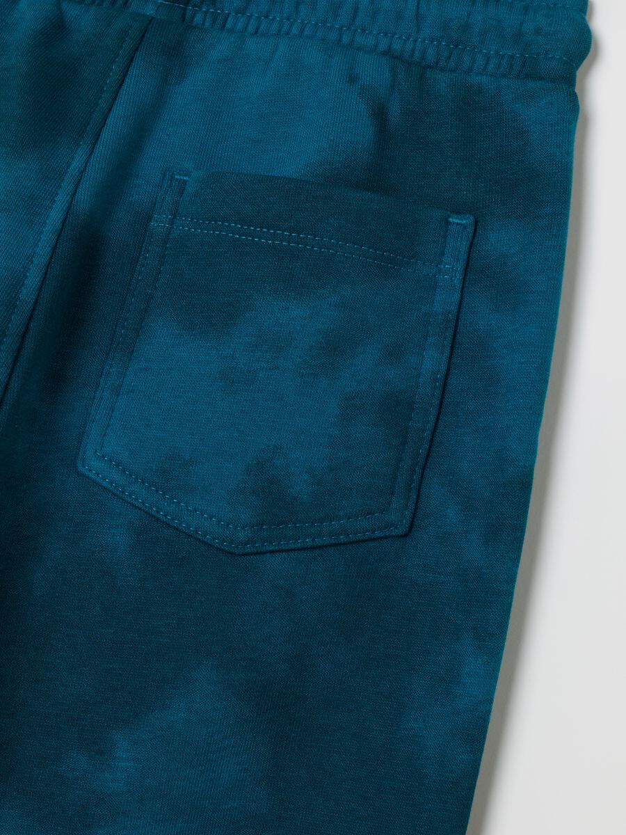 Multicoloured children's joggers in pure cotton with Tie-Dye pattern_3