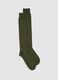 Men&rsquo;s green stretch-cotton long socks with polka dots_0