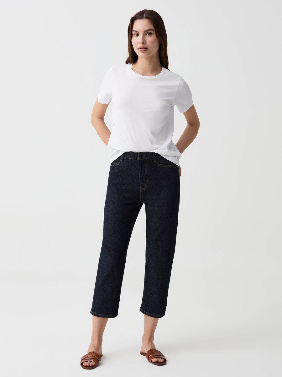 Slim-fit rinsed capri jeans_0