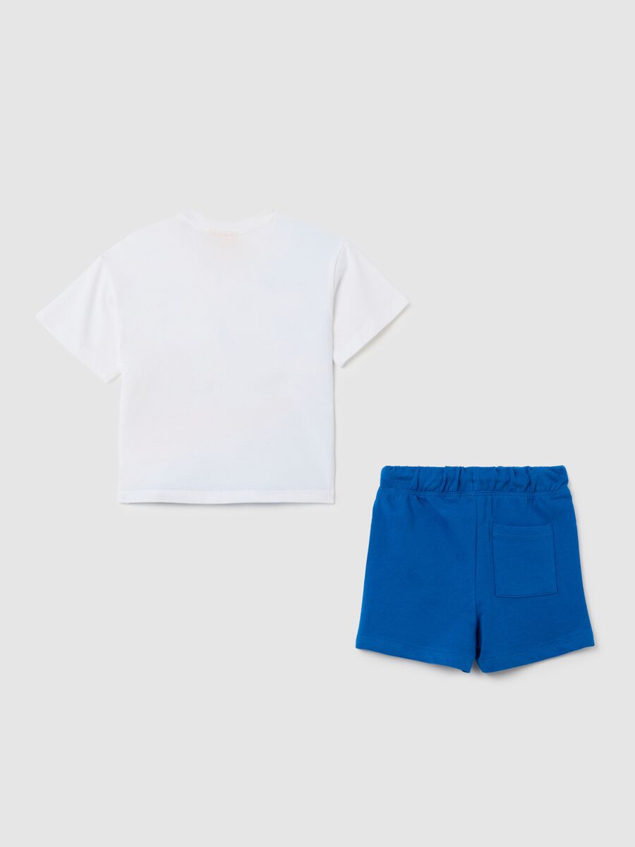 Multicolour regular fit children's outfit in pure cotton with Snoopy print_1